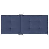 Coussins de chaise à dossier haut lot de 4 bleu marine tissu