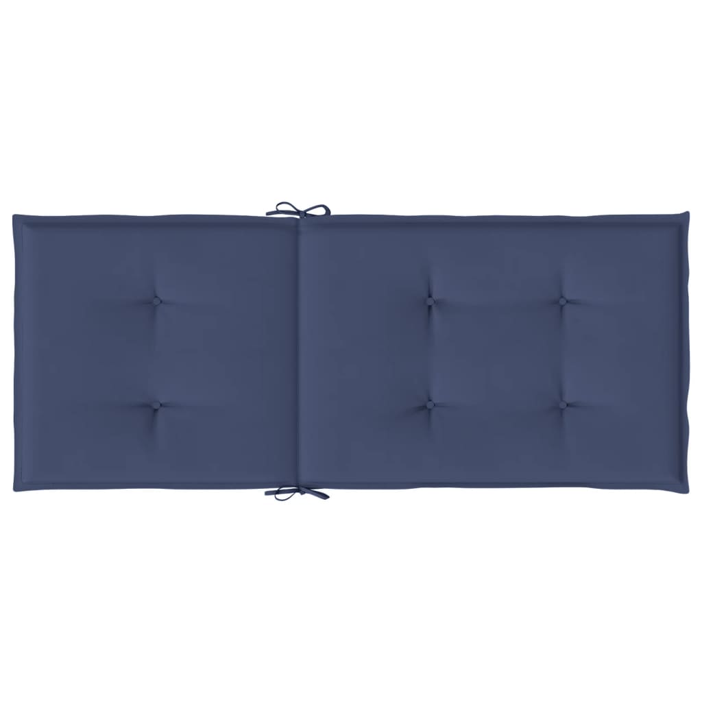 Coussins de chaise à dossier haut lot de 6 bleu marine tissu