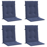 Coussins de chaise à dossier bas lot de 4 bleu marine tissu