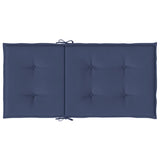 Coussins de chaise à dossier bas lot de 4 bleu marine tissu