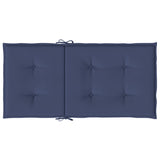 Low Back Chair Cushions Set of 6 Navy Fabric