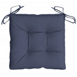 Coussins de chaise lot de 2 bleu marine 40x40x7 cm tissu oxford