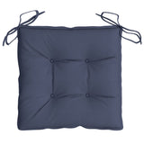 Coussins de chaise lot de 6 bleu marine 40x40x7 cm tissu oxford