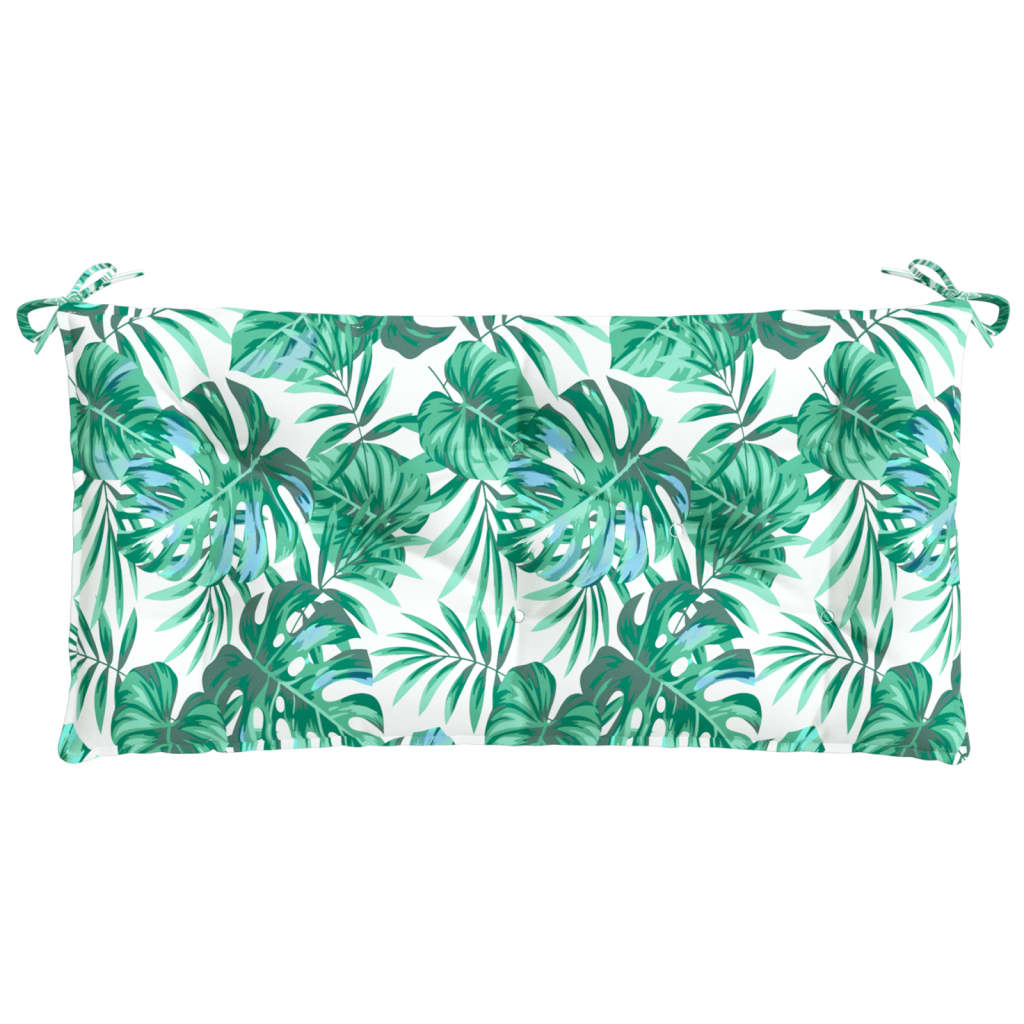 Garden bench cushion leaf pattern 100x50x7 cm