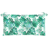 Coussin de banc de jardin motif de feuilles 100x50x7 cm