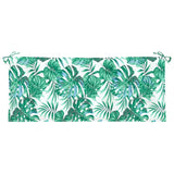 Coussin de banc de jardin motif de feuilles 120x50x7 cm