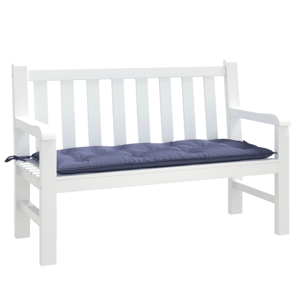 Navy blue garden bench cushion 120x50x7 cm oxford fabric