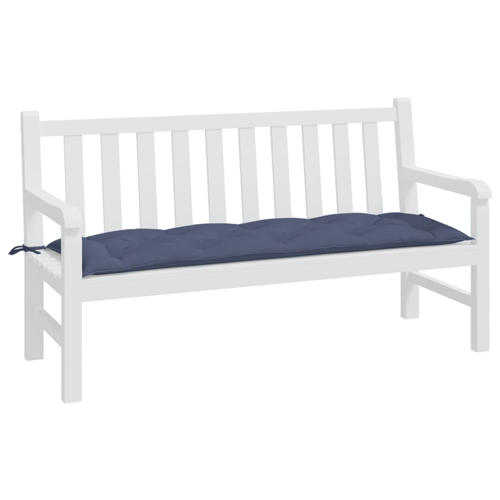 Coussin de banc de jardin bleu marine 150x50x7 cm tissu oxford