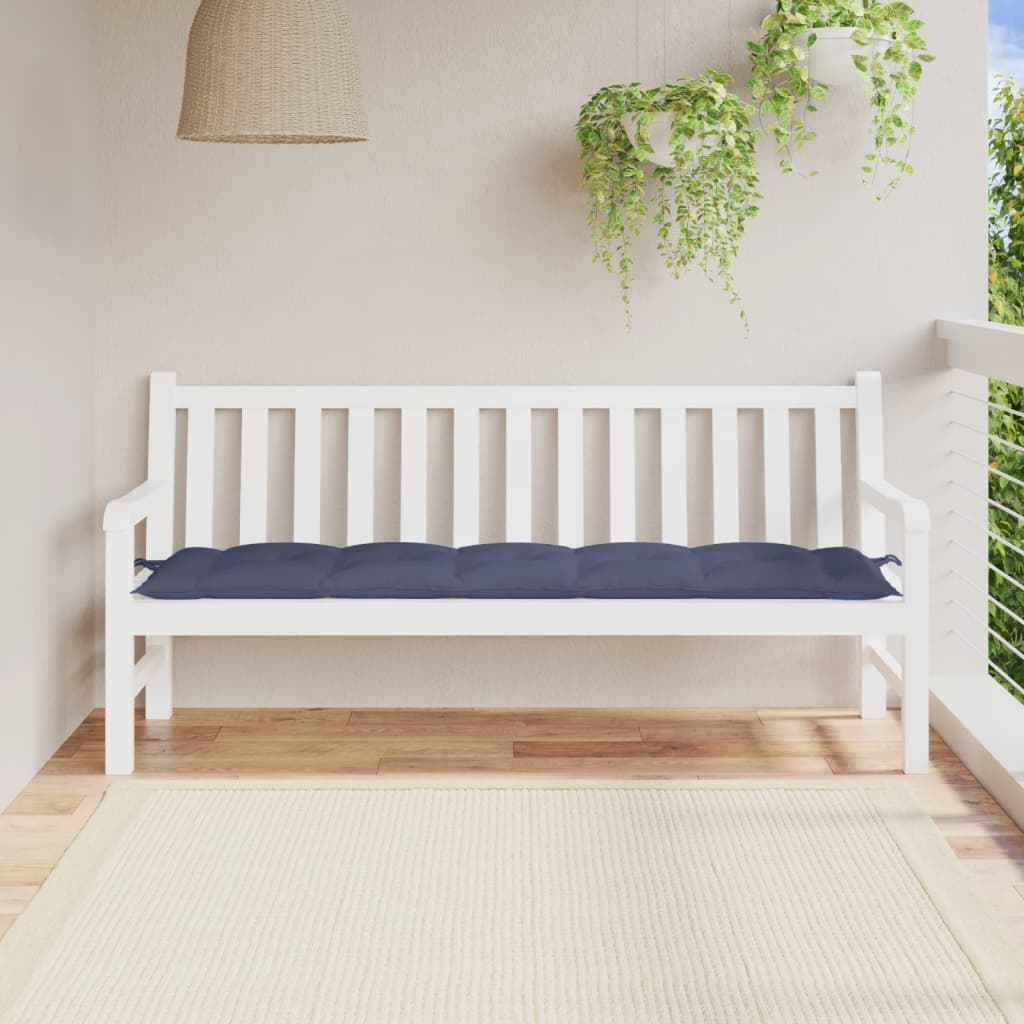 Coussin de banc de jardin bleu marine 180x50x7 cm tissu oxford