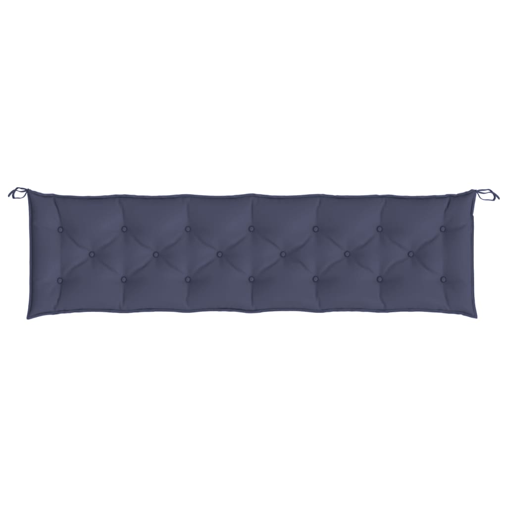 Coussin de banc de jardin bleu marine 200x50x7 cm tissu oxford