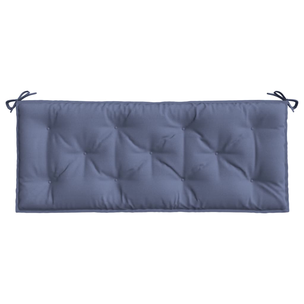 Coussins de banc de jardin lot de 2 bleu marine 120x50x7 cm