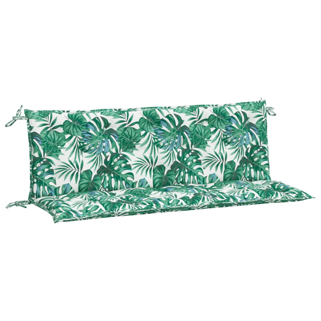 Coussins de banc de jardin lot de 2 motif de feuilles