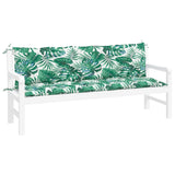 Coussins de banc de jardin lot de 2 motif de feuilles