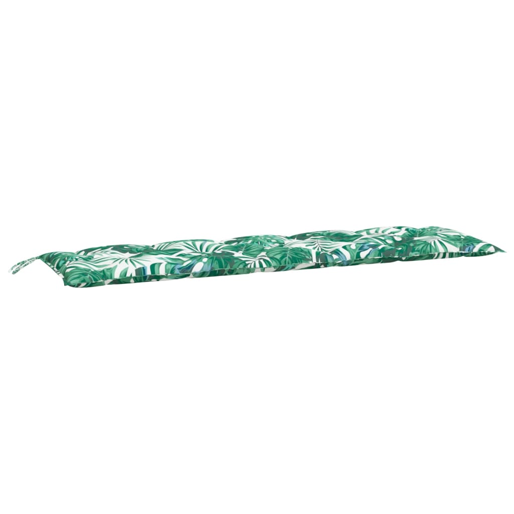 Coussins de banc de jardin lot de 2 motif de feuilles