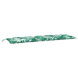 Coussins de banc de jardin lot de 2 motif de feuilles