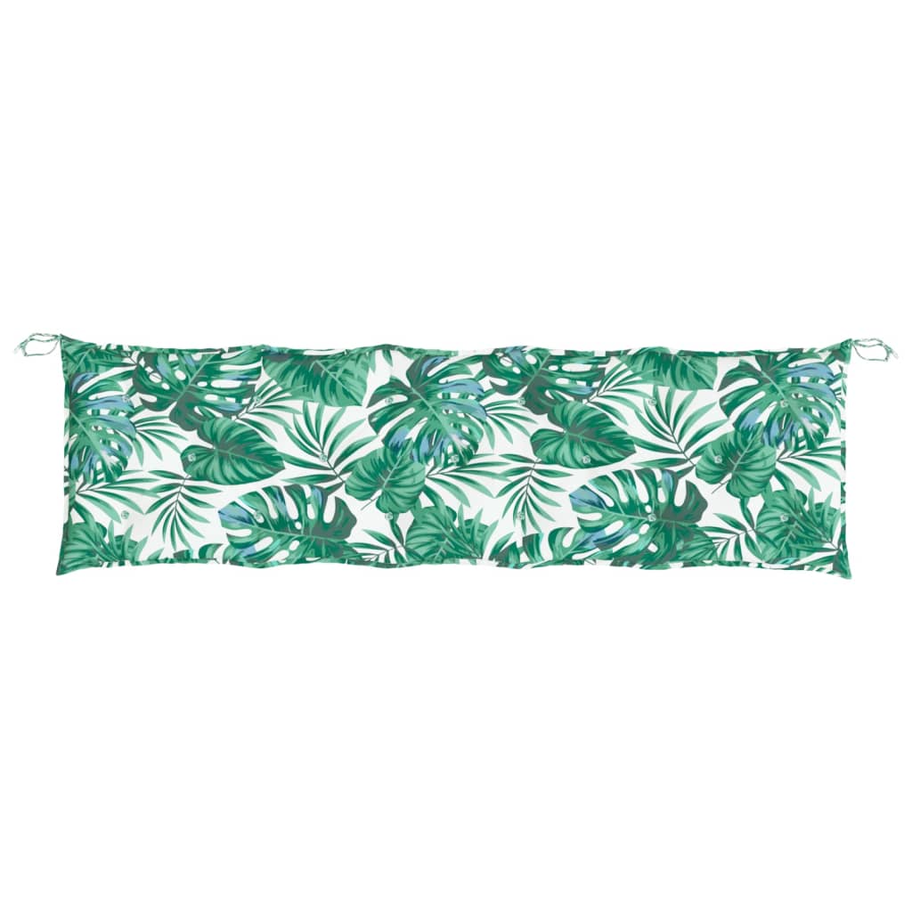 Coussins de banc de jardin lot de 2 motif de feuilles