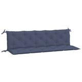 Coussins de banc de jardin lot de 2 bleu marine 180x50x7 cm