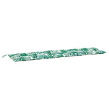 Coussins de banc de jardin lot de 2 motif de feuilles