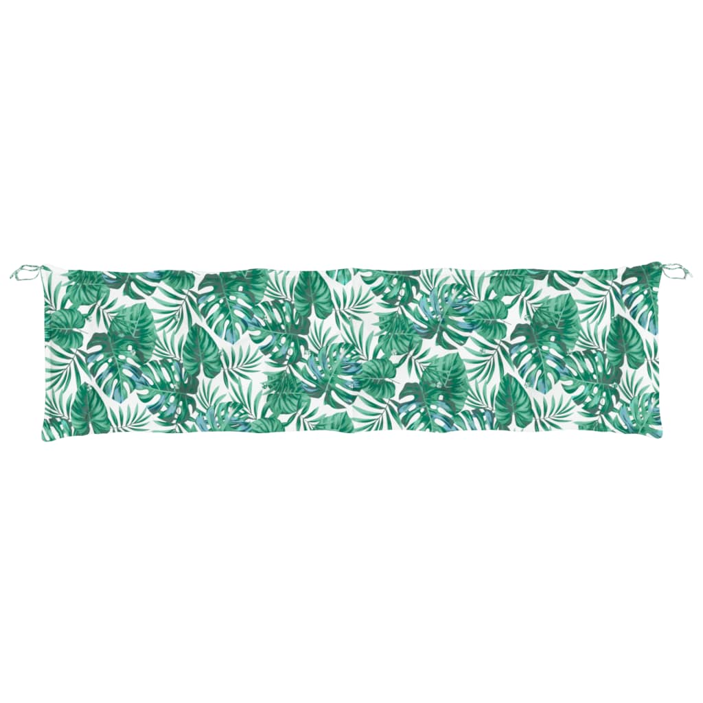 Coussins de banc de jardin lot de 2 motif de feuilles