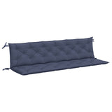 Coussins de banc de jardin lot de 2 bleu marine 200x50x7 cm