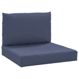 Coussins de palette lot de 2 bleu marine tissu