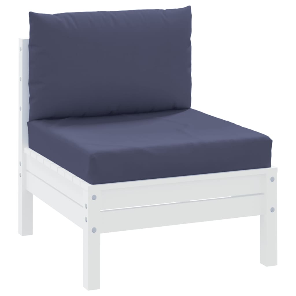 Coussins de palette lot de 2 bleu marine tissu