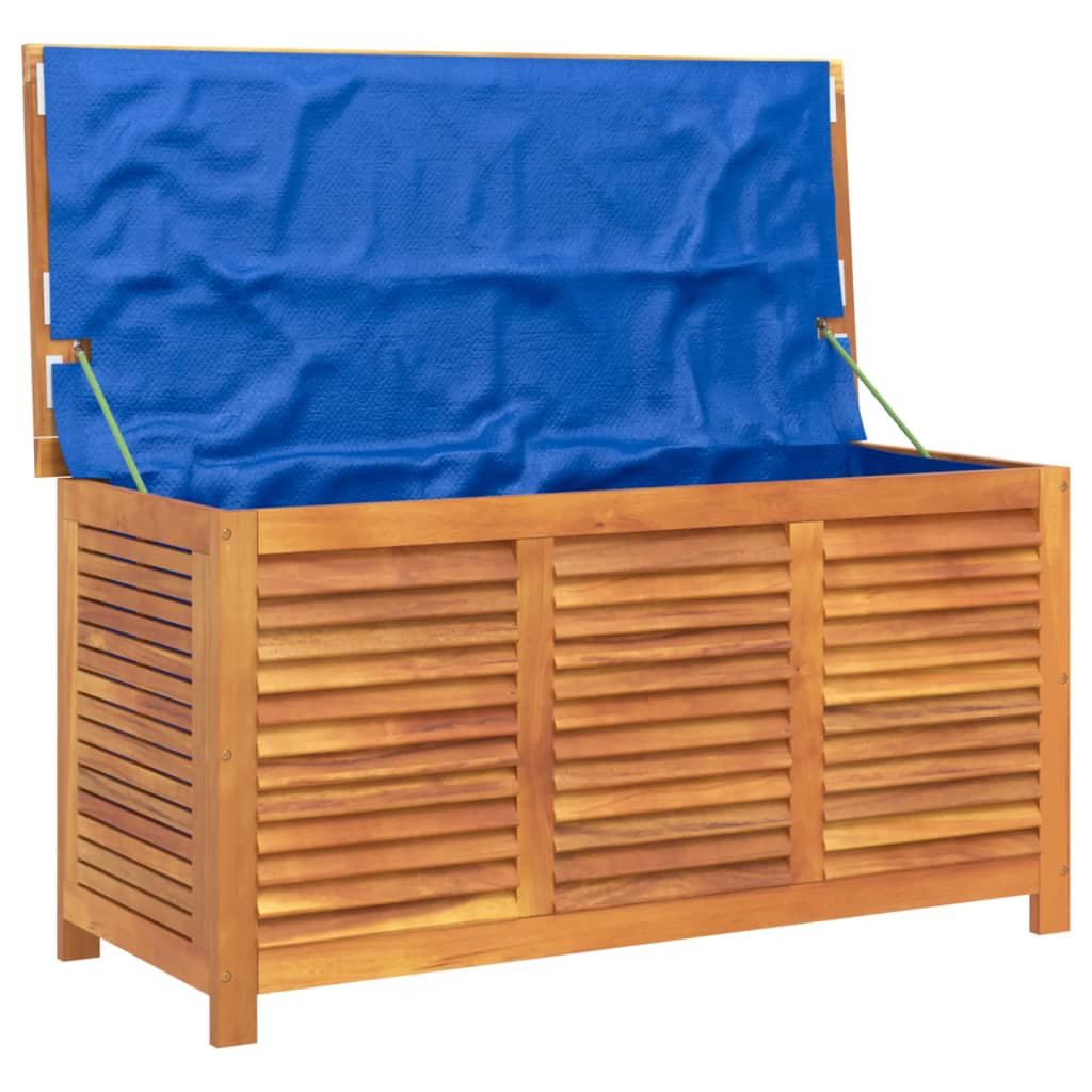 Garten-Aufbewahrungsbox mit Lamellen, 113 x 50 x 56 cm, Akazienholz