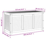 Garten-Aufbewahrungsbox mit Lamellen, 113 x 50 x 56 cm, Akazienholz