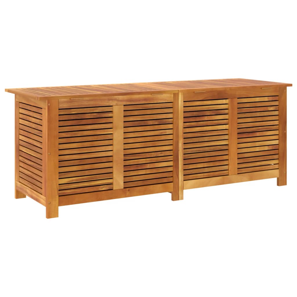 Garden storage box shutters 150x50x56cm acacia wood