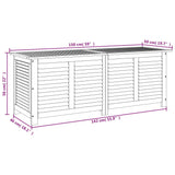 Garden storage box shutters 150x50x56cm acacia wood