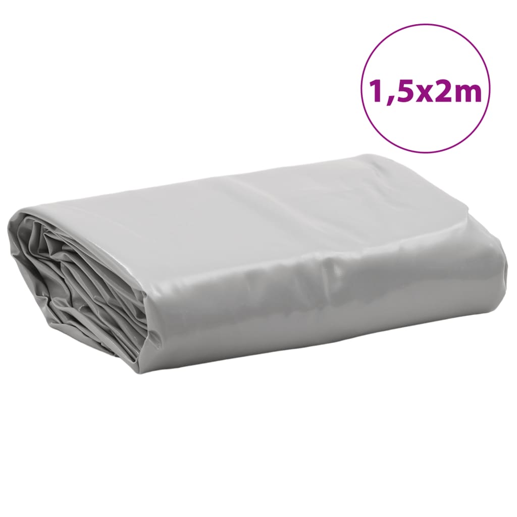 Bâche gris 1,5x2 m 650 g/m²