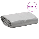 Gray tarpaulin 1.5x2.5 m 650 g/m²