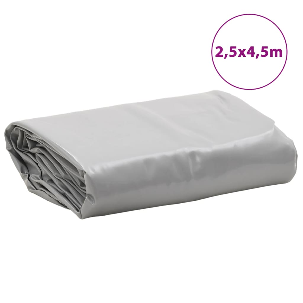 Bâche gris 2,5x4,5 m 650 g/m²