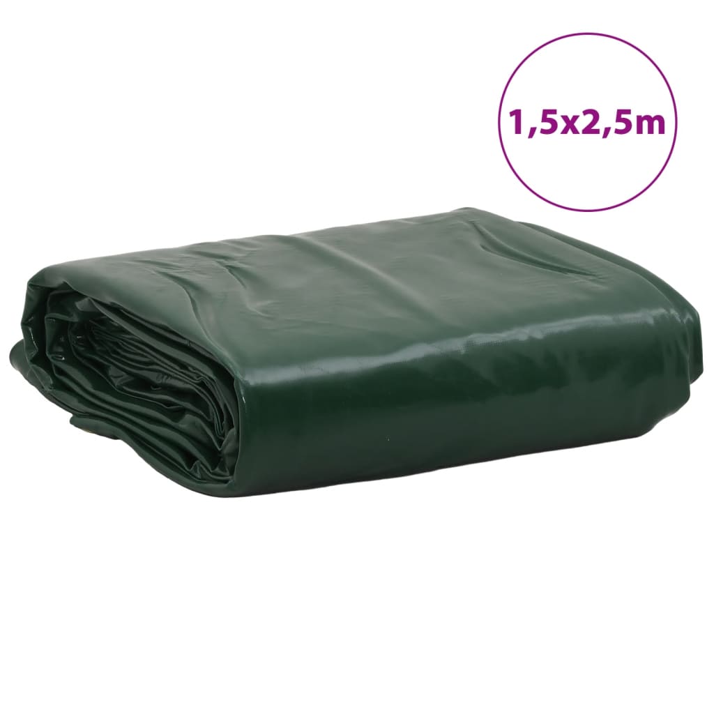 Bâche vert 1,5x2,5 m 650 g/m²