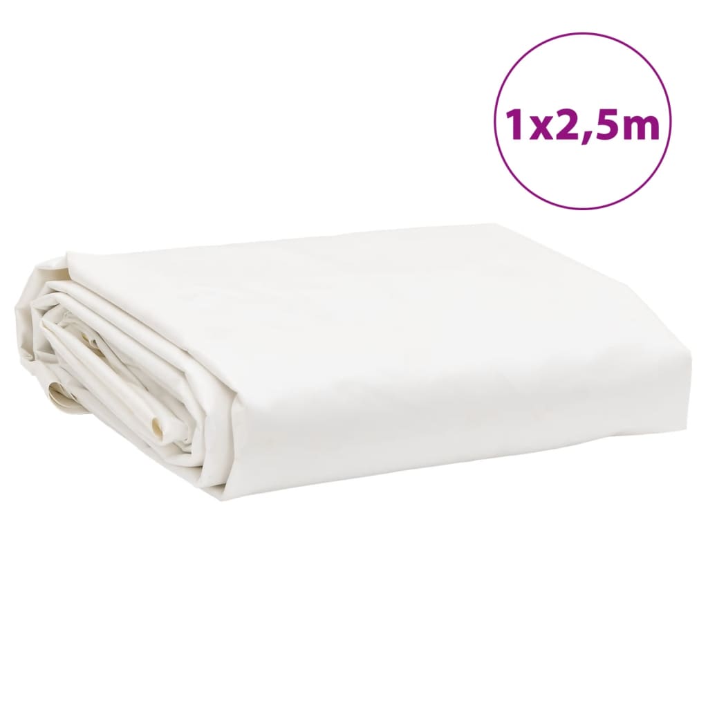 Bâche blanc 1x2,5 m 650 g/m²