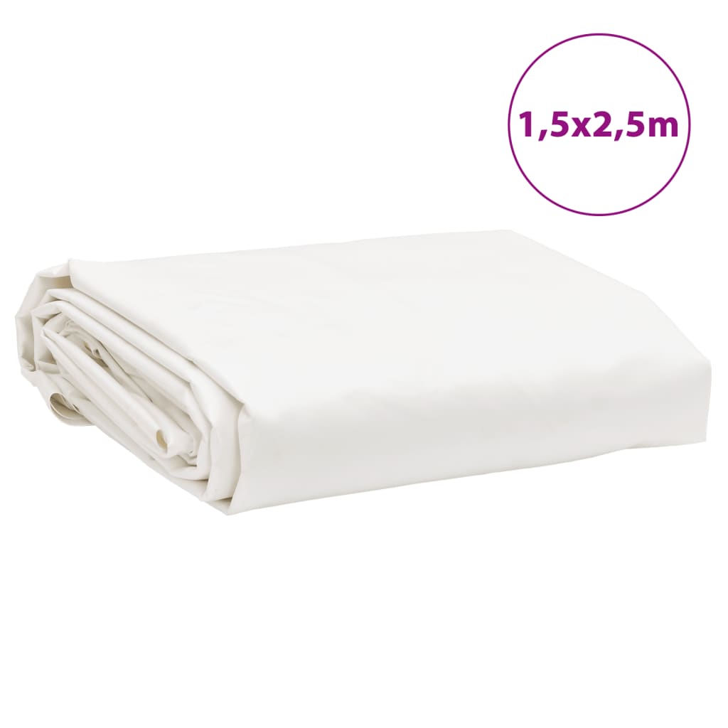 Bâche blanc 1,5x2,5 m 650 g/m²