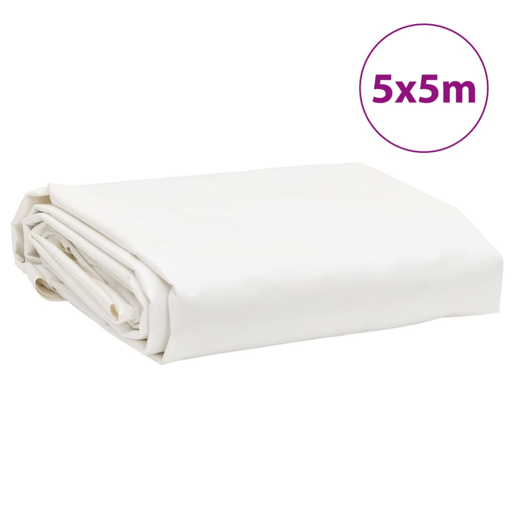 Bâche blanc 5x5 m 650 g/m²