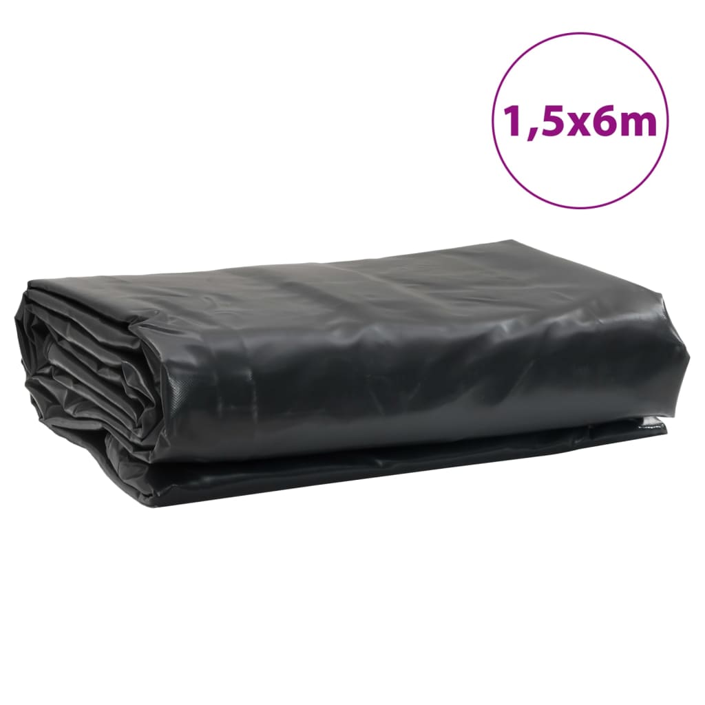 Anthracite tarpaulin 1.5x6 m 650 g/m²