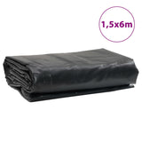 Anthracite tarpaulin 1.5x6 m 650 g/m²