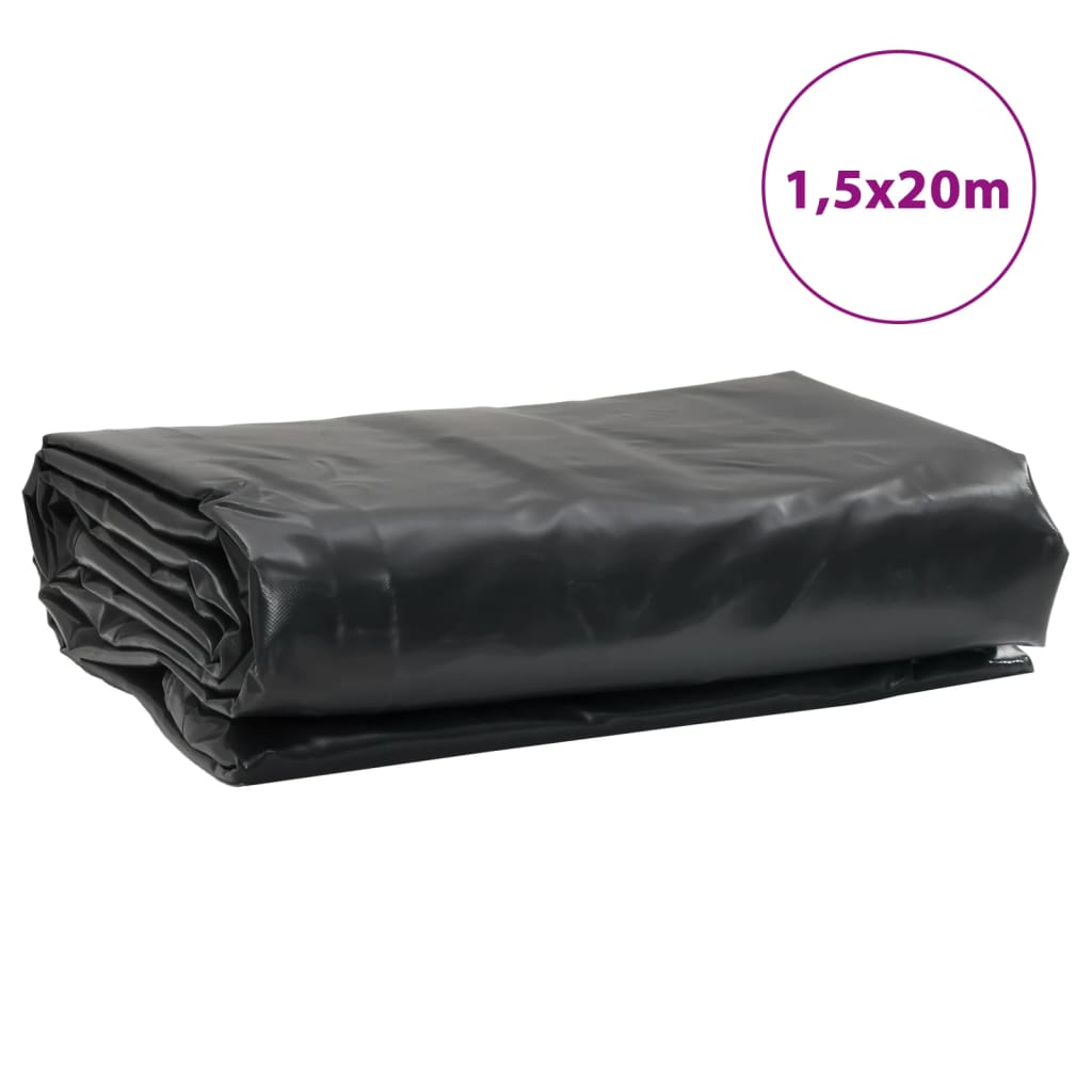 Bâche anthracite 1,5x20 m 650 g/m²