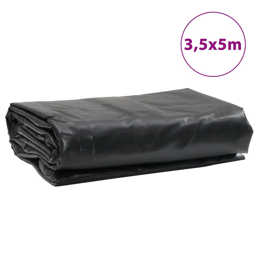 Anthracite tarpaulin 3.5x5 m 650 g/m²