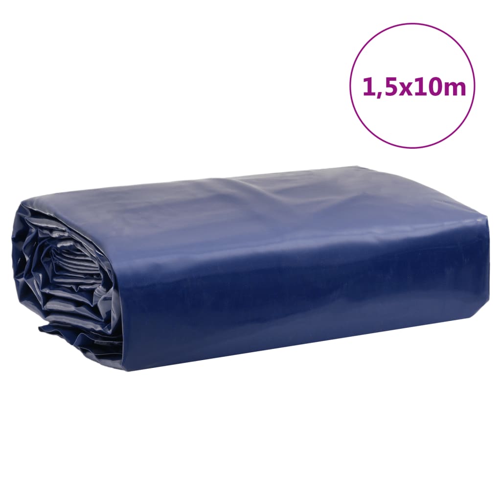 Blue tarpaulin 1.5x10 m 650 g/m²