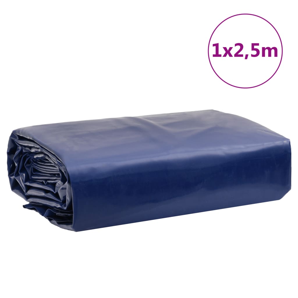 Blue tarpaulin 1x2.5 m 650 g/m²