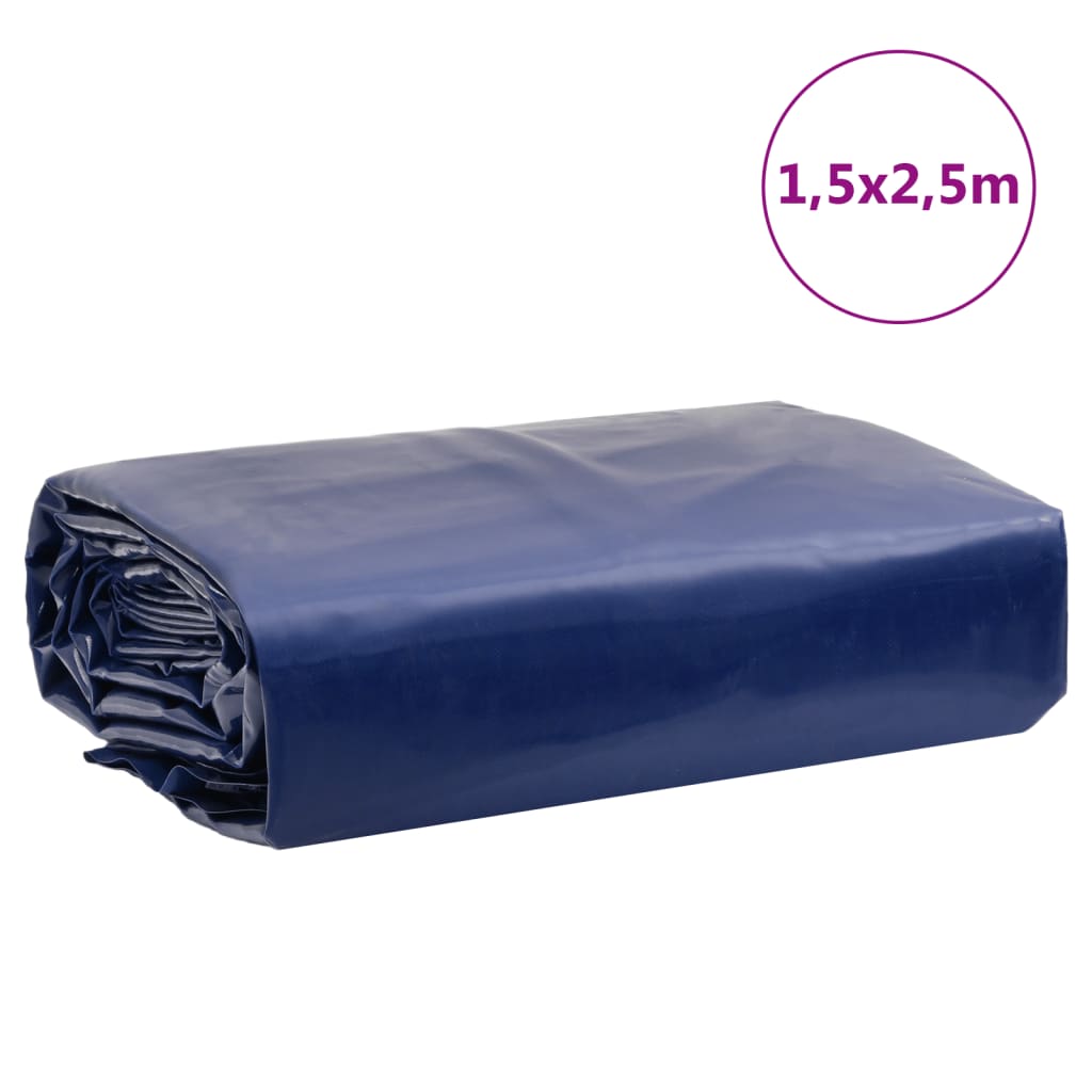 Bâche bleu 1,5x2,5 m 650 g/m²