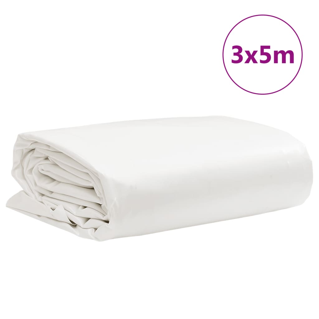 White tarpaulin 3x5 m 650 g/m²