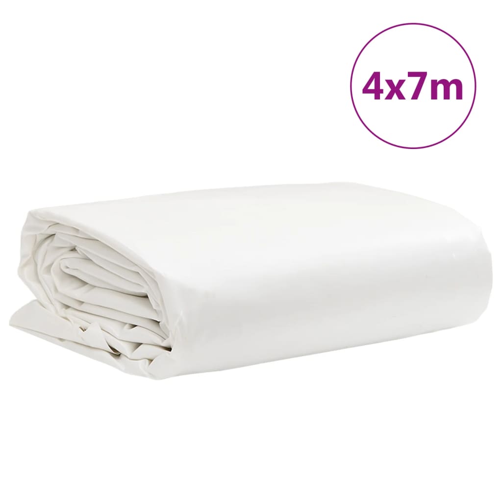 White tarpaulin 4x7 m 650 g/m²