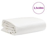 White tarpaulin 1.5x10 m 650 g/m²