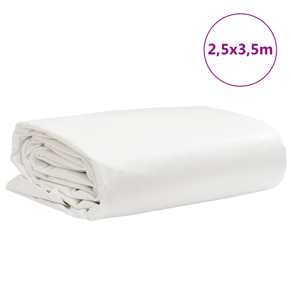 White tarpaulin 2.5x3.5 m 650 g/m²