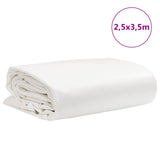 White tarpaulin 2.5x3.5 m 650 g/m²