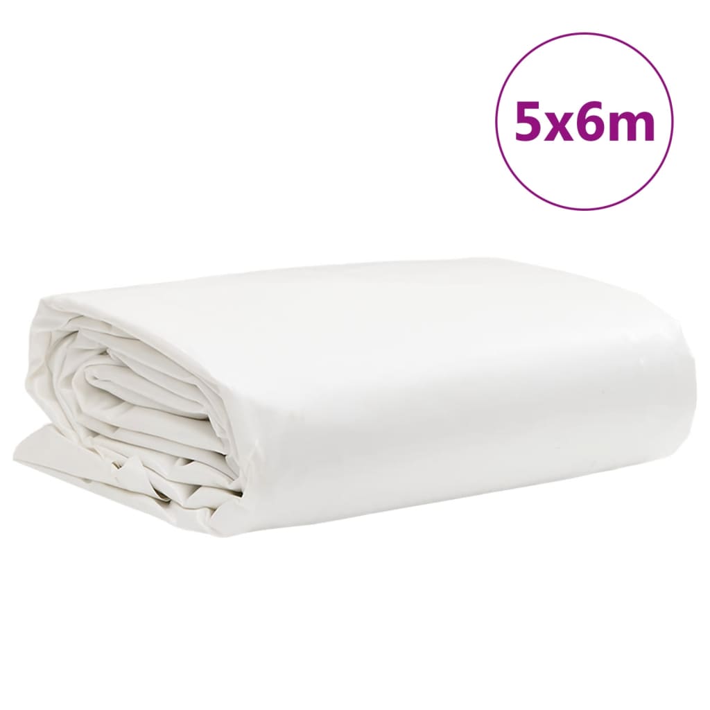 White tarpaulin 5x6 m 650 g/m²